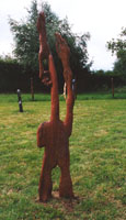 Kaminhölzer, 2001, 200cm hoch, Nußbaum